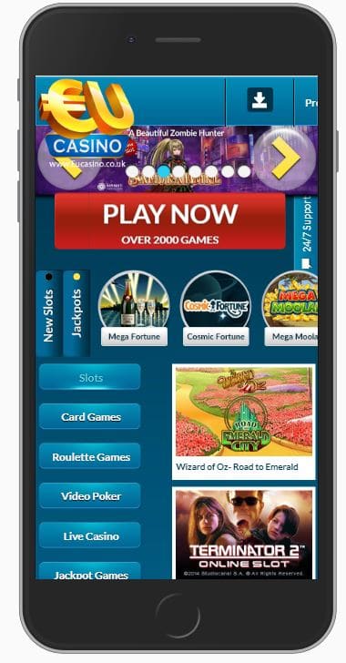 eucasino on mobile